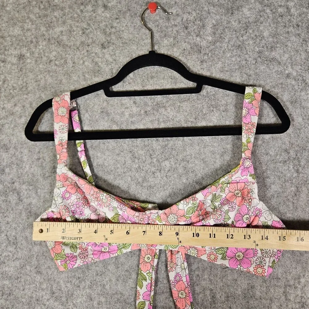 Maaji Womens‎ Flower Power Bailey Reversible Bikini Top Swim Beach Size XS READ